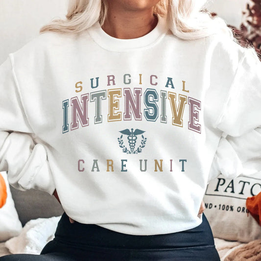 Colorful Varsity Surgical ICU Sweatshirt