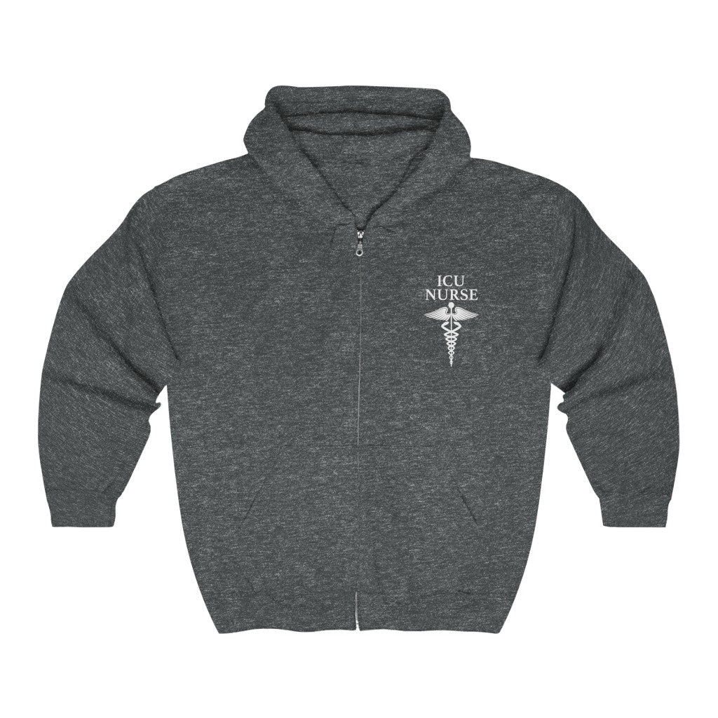 Minimalist ICU Nurse Hooded Sweatshirt