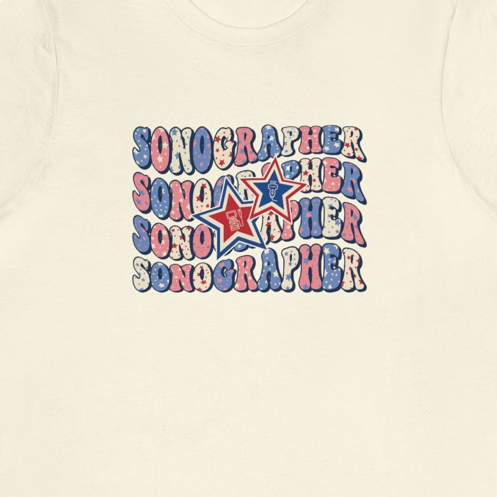 Retro 4th of July Sonographer T-Shirt