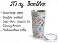 Bedside Nurse Doodles 20oz. Tumbler