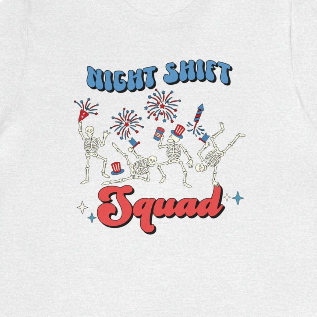 Night Shift July 4th Skeletons T-Shirt