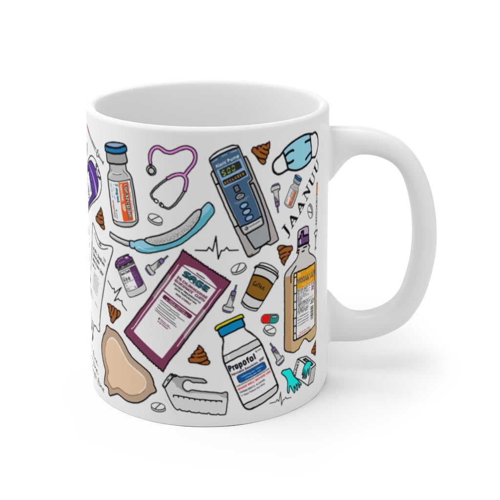 ICU Nurse Favorite Things Ceramic Mug