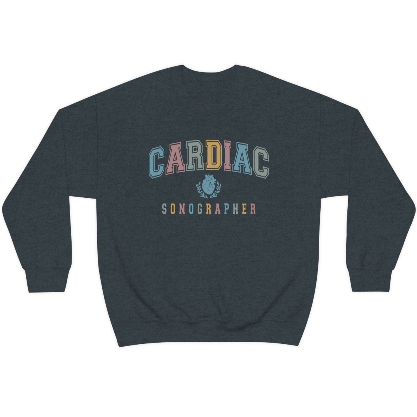 Colorful Varsity Cardiac Sonographer Sweatshirt