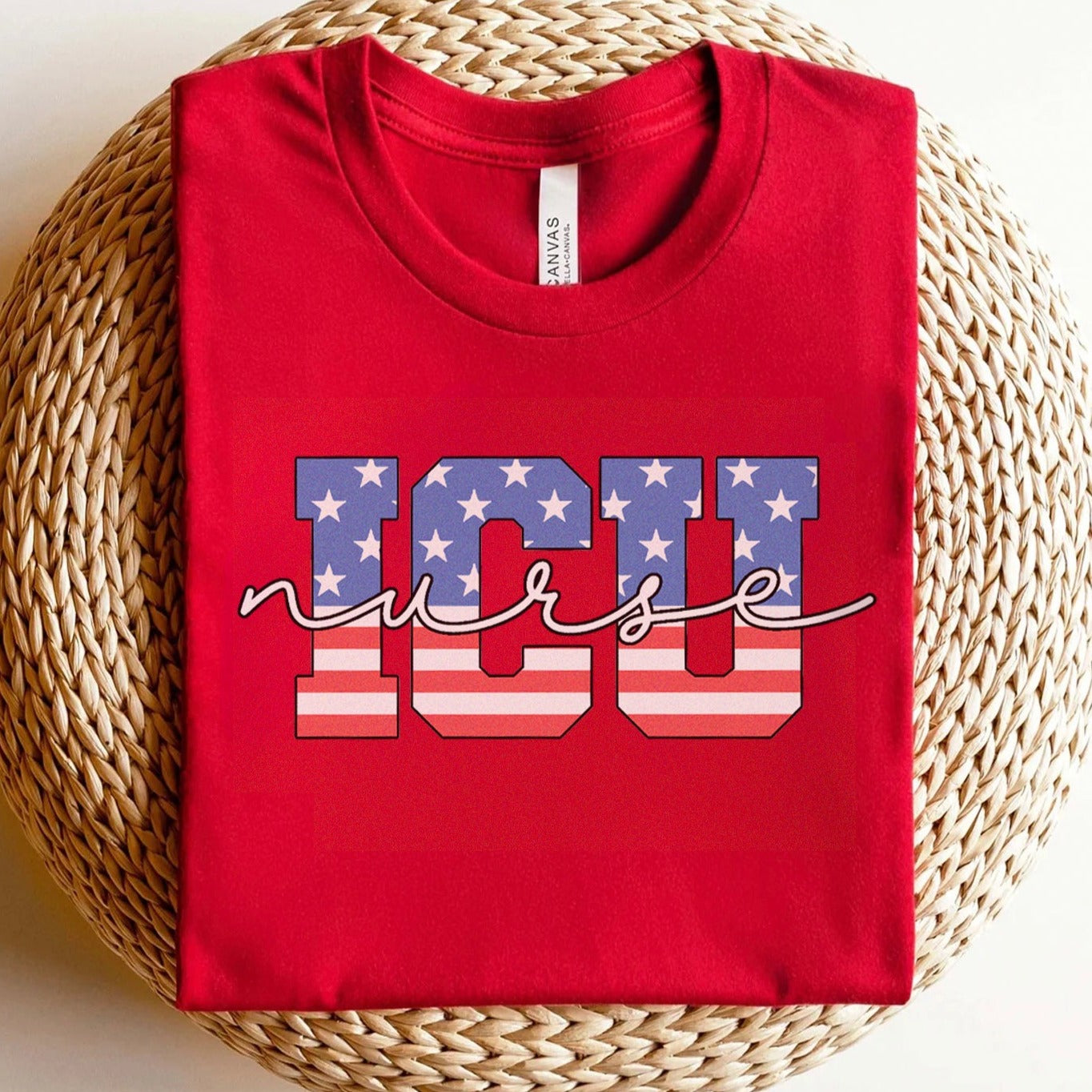 Stars & Stripes ICU Nurse T-Shirt