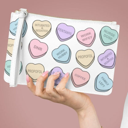 ICU Conversation Hearts Clutch Bag