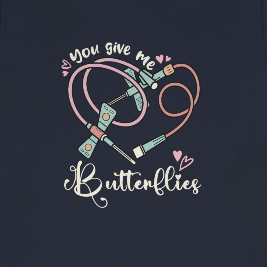 You Give me Butterflies Heart T-Shirt