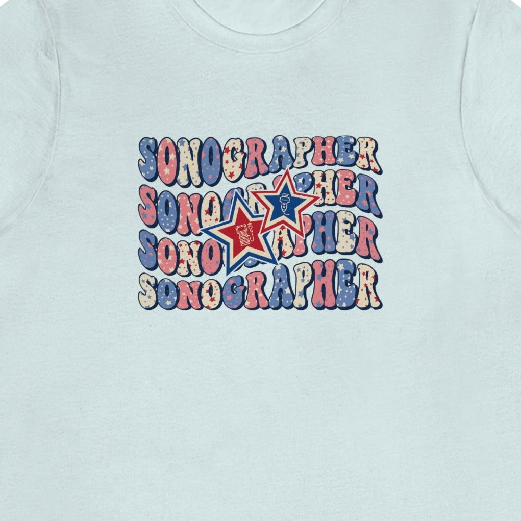 Retro 4th of July Sonographer T-Shirt