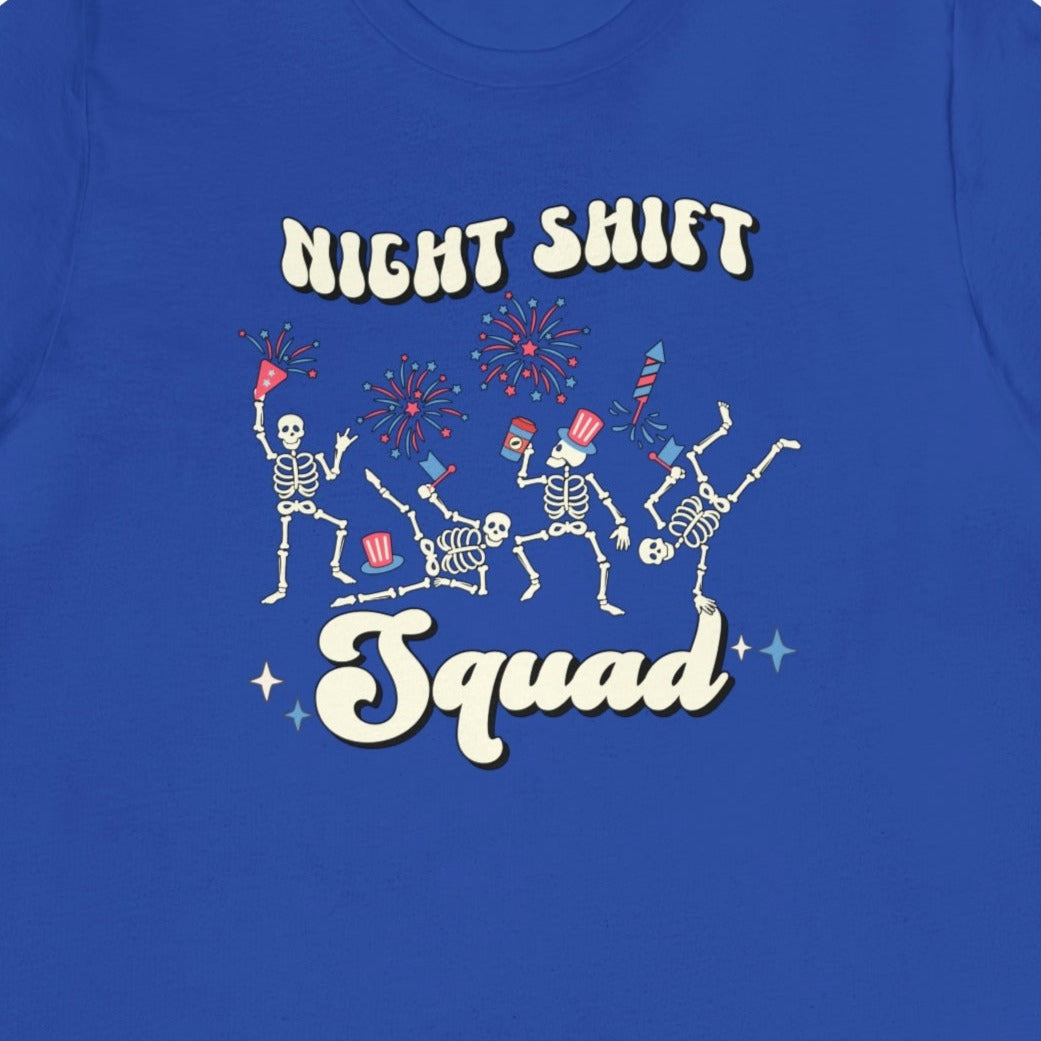 Night Shift July 4th Skeletons T-Shirt