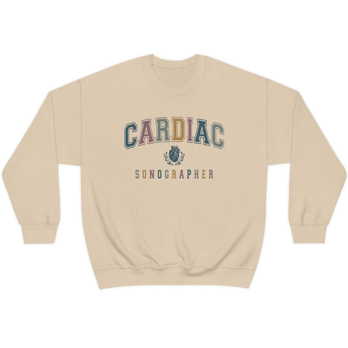 Colorful Varsity Cardiac Sonographer Sweatshirt