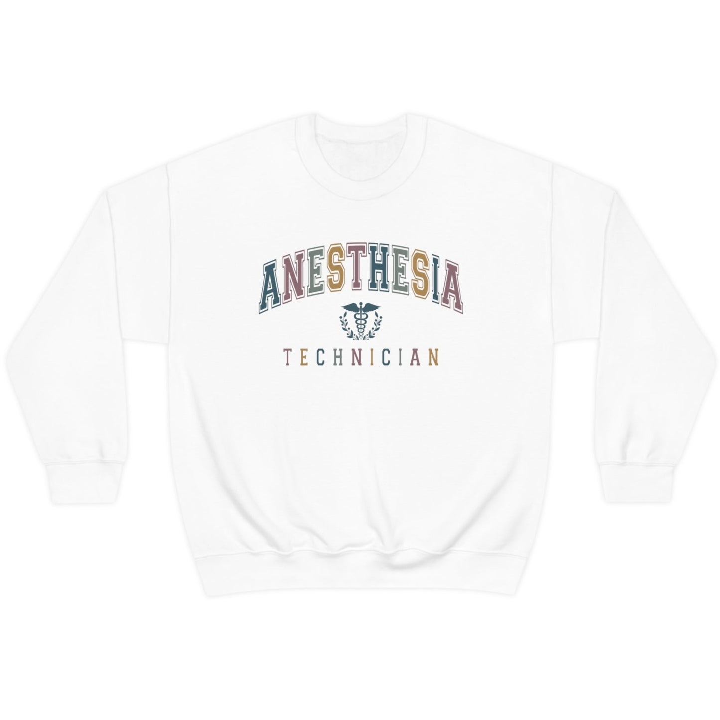 Colorful Varsity Anesthesia Tech Sweatshirt