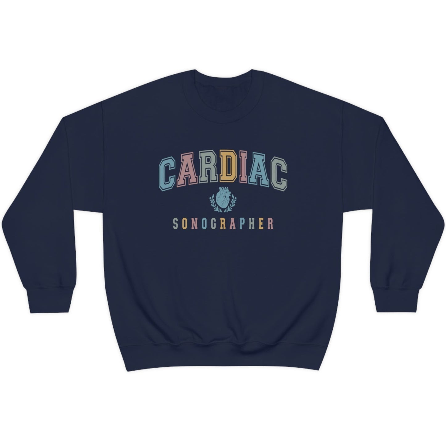 Colorful Varsity Cardiac Sonographer Sweatshirt