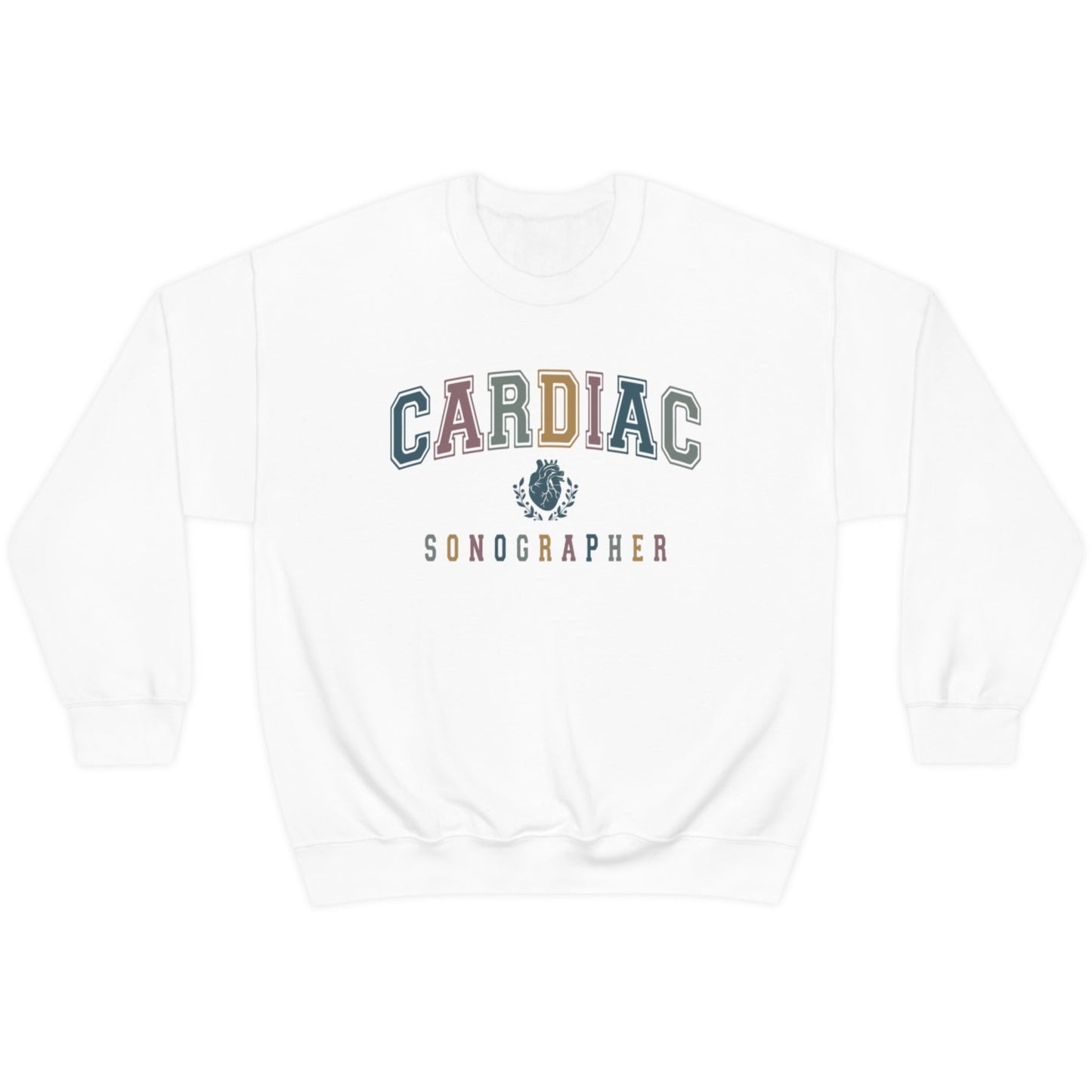 Colorful Varsity Cardiac Sonographer Sweatshirt