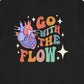 Retro Go with the (Heart) Flow (Back Design) T-Shirt