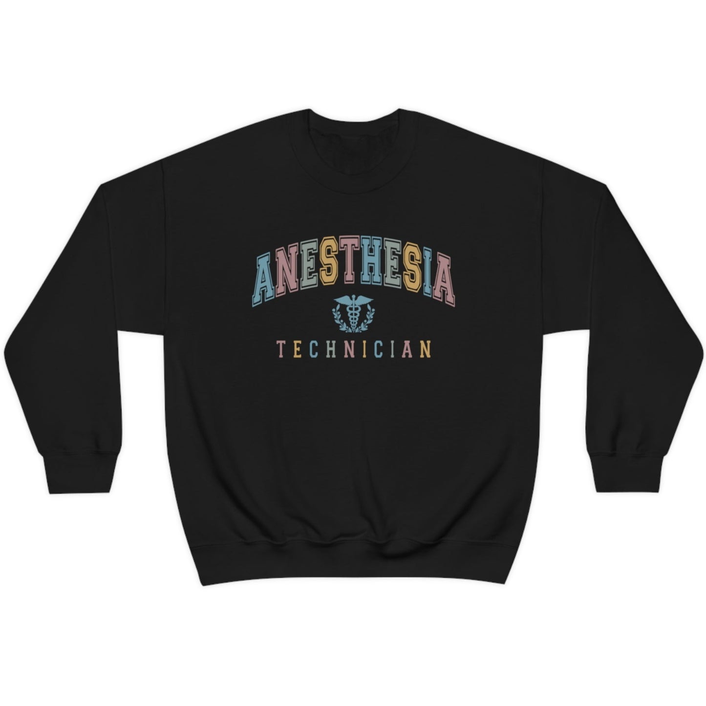 Colorful Varsity Anesthesia Tech Sweatshirt