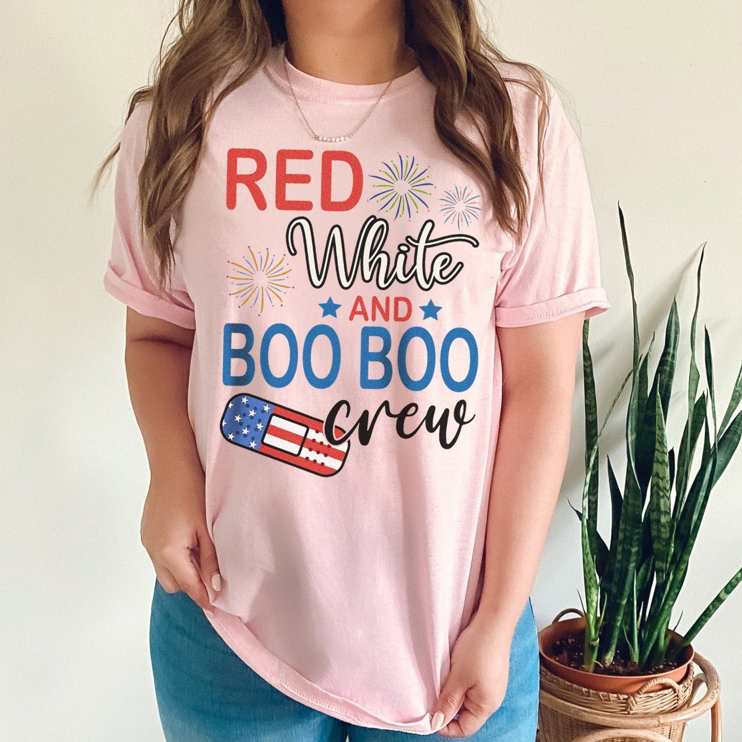 Red, White & Boo Boo Crew T-Shirt