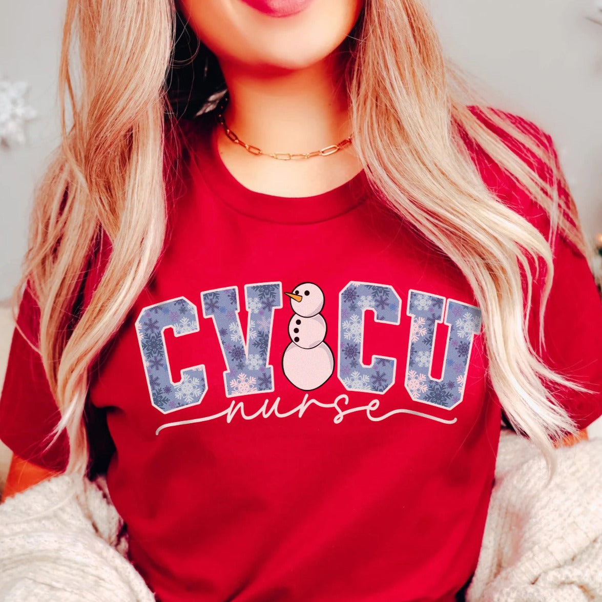 CVICU Nurse Christmas T-Shirt