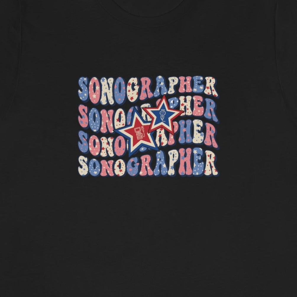 Retro 4th of July Sonographer T-Shirt