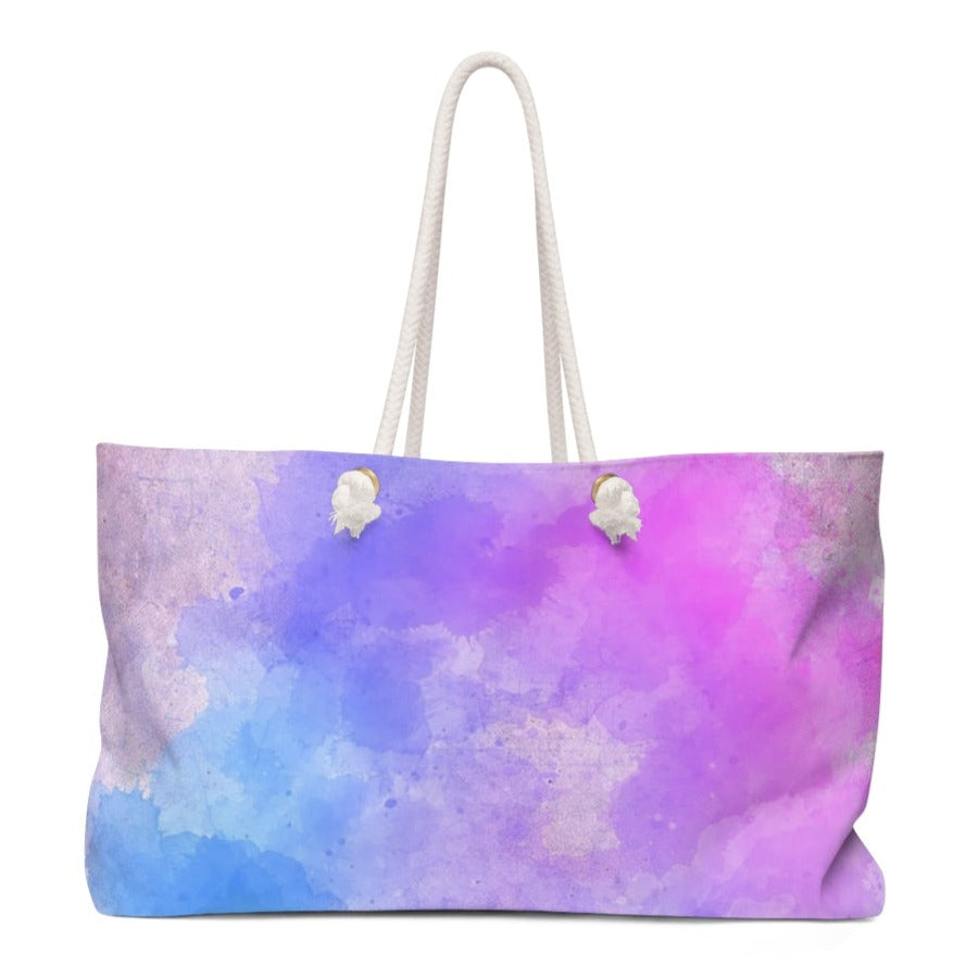 Colorful Watercolor Weekender Tote Bag