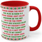 Funny Nurse Christmas Poem Mug