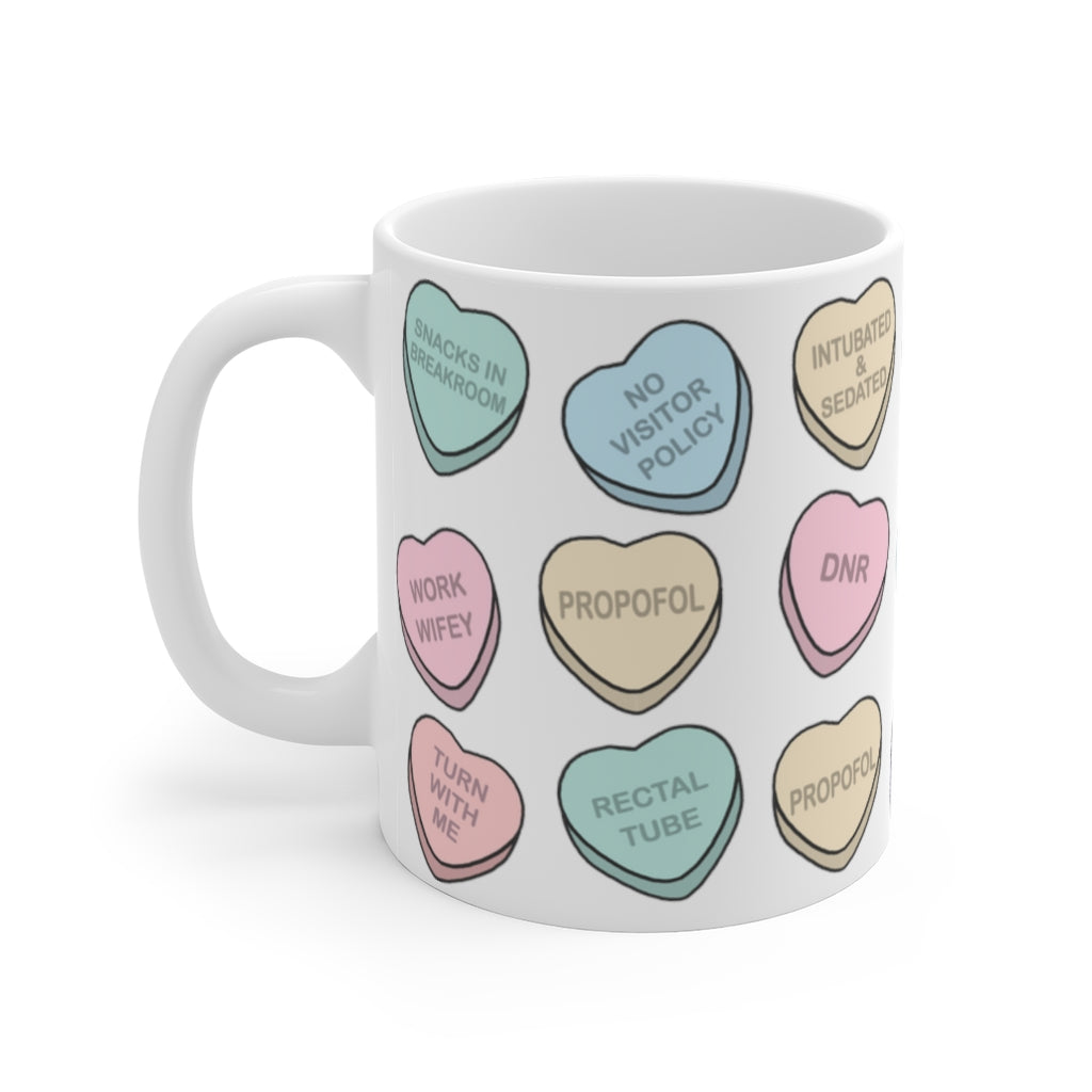ICU Converation Hearts Ceramic Mug