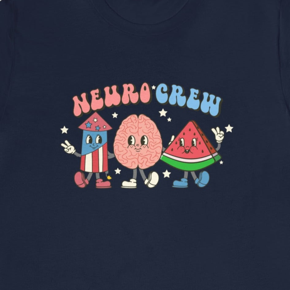 Retro Neuro Crew July 4th T-Shirt