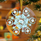 Nurse Snowflake Glass Ornament