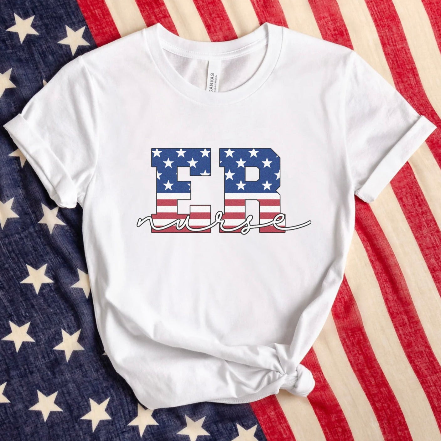 Stars & Stripes ER Nurse T-Shirt