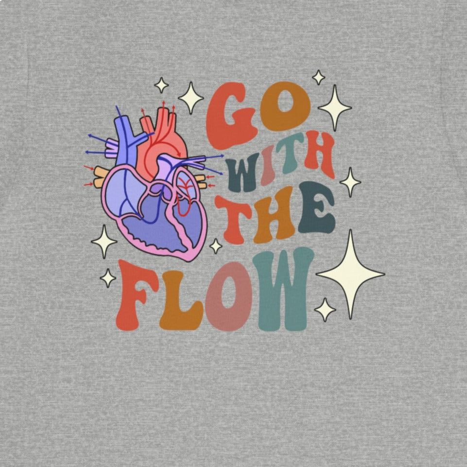 Retro Go with the (Heart) Flow (Back Design) T-Shirt