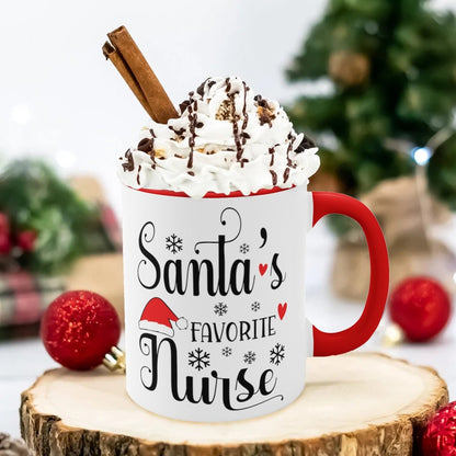Santa's Favorite Nurse Mug