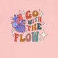 Retro Go with the (Heart) Flow (Back Design) T-Shirt