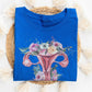 Watercolor Floral Uterus T Shirt