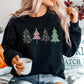 Hand Drawn Christmas Trees Sweatshirt