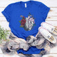 Floral Brain Heart Anatomy T-Shirt