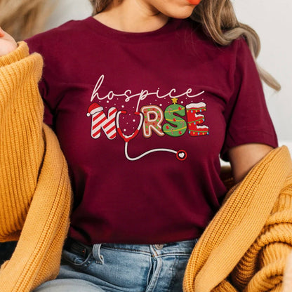 Hospice Nurse Christmas T-Shirt