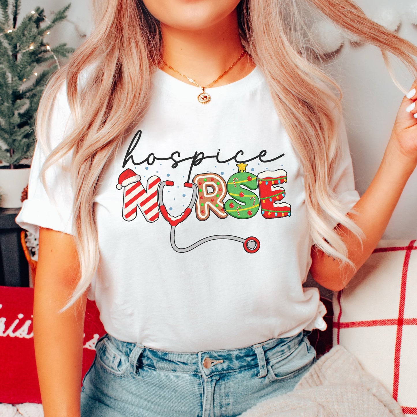 Hospice Nurse Christmas T-Shirt