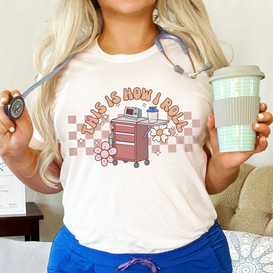 Retro How I Roll Crash Cart T-Shirt