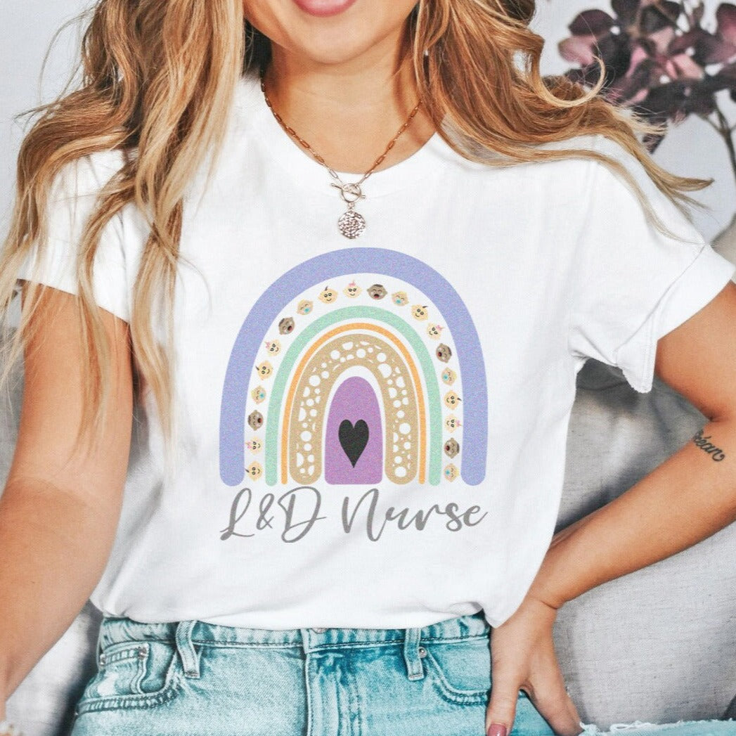 L&D Nurse Rainbow T-Shirt