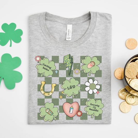 Checkered L&D St Patrick's Day T-Shirt