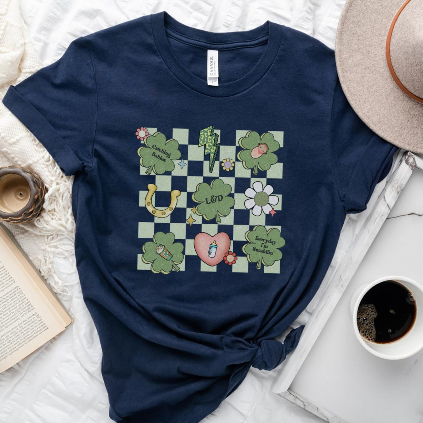 Checkered L&D St Patrick's Day T-Shirt