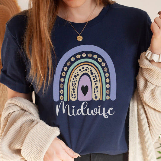 Nurse Midwife Rainbow T-Shirt