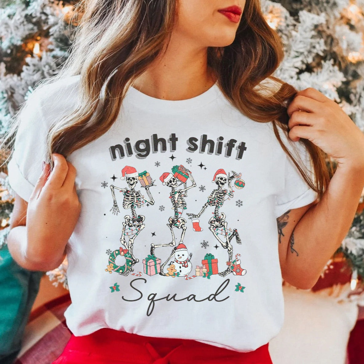 Night Shift Squad Christmas T-shirt