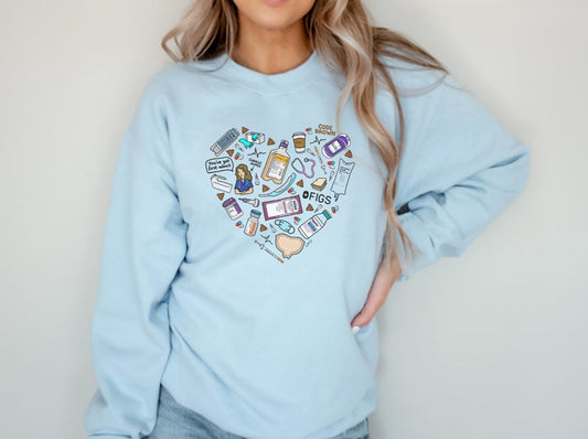 ICU Nurse Favorite Things Pullover Sweatshirt