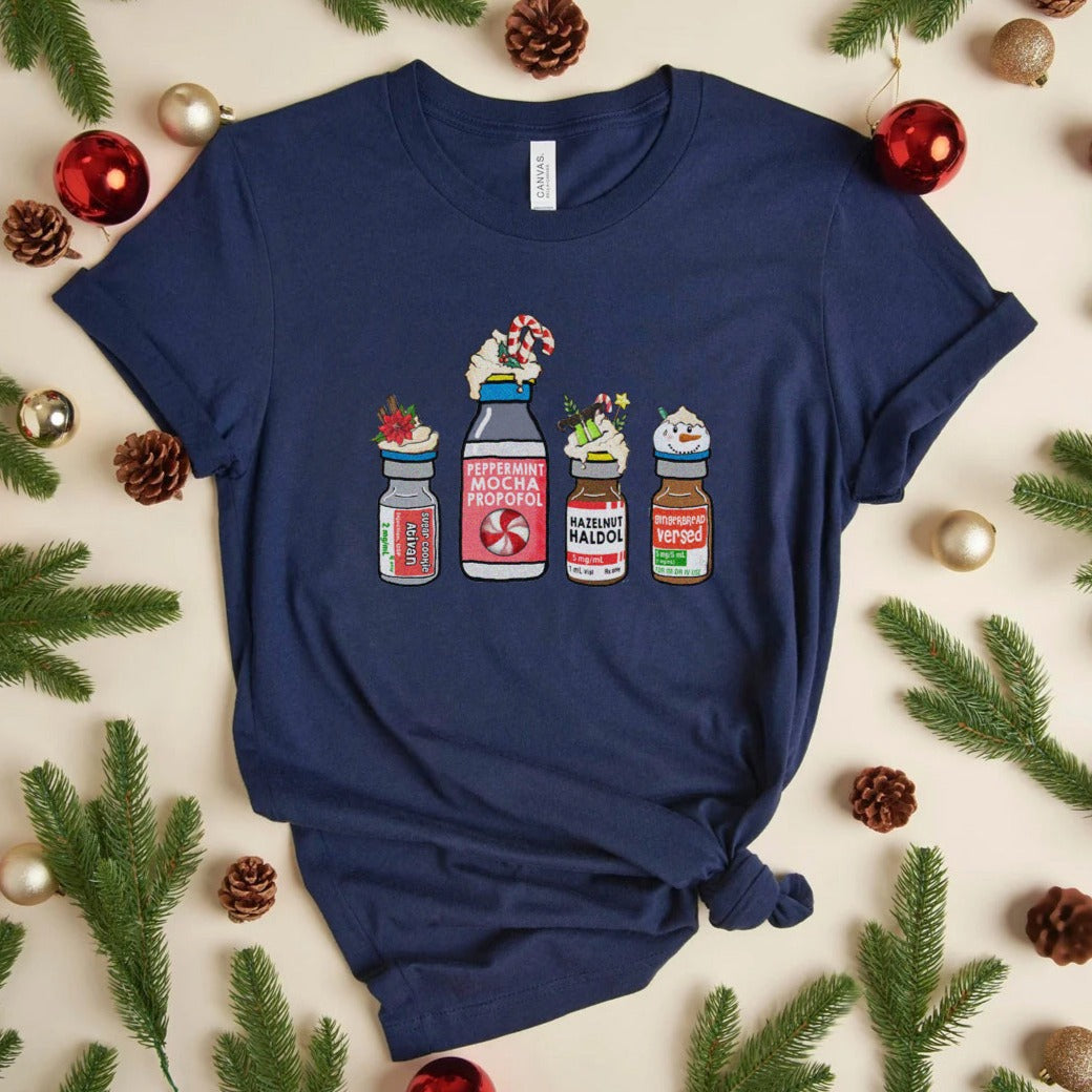 critical care nurse christmas t shirt