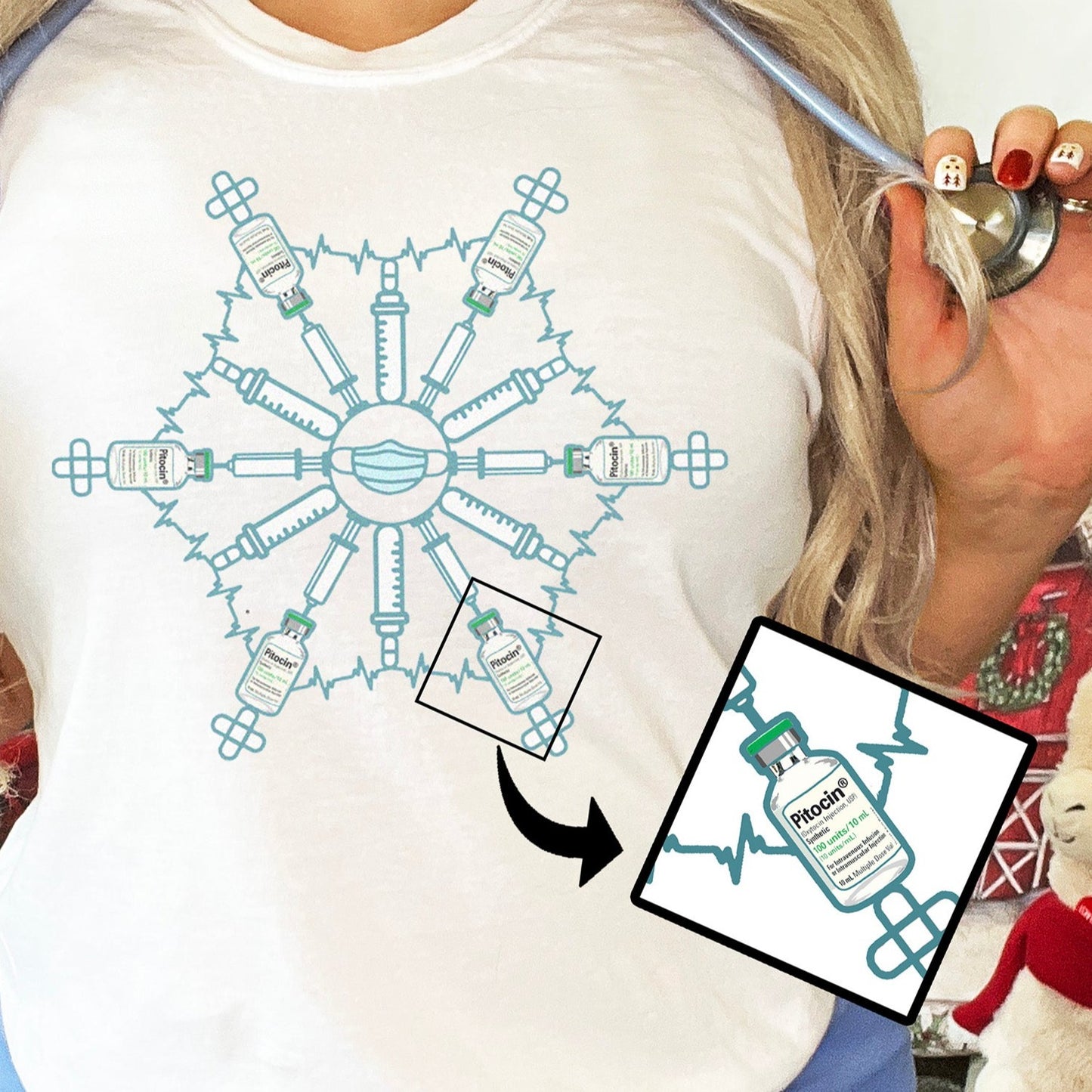 Pitocin Snowflake T-Shirt