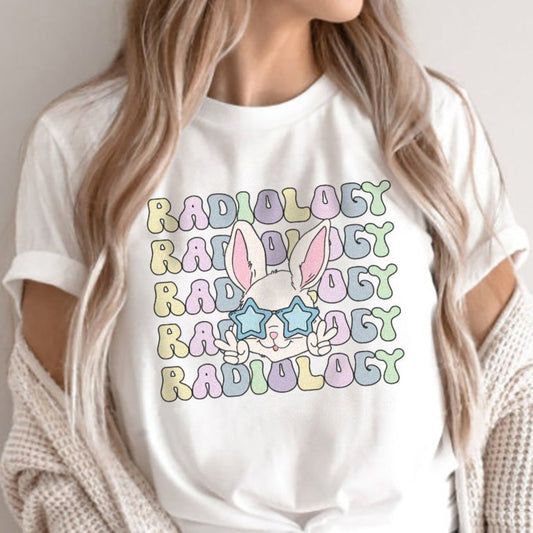 Retro Radiology Easter Bunny T-shirt