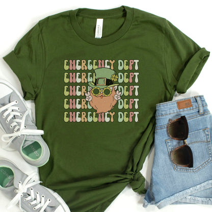 Retro Emergency Dept Leprechaun T-Shirt