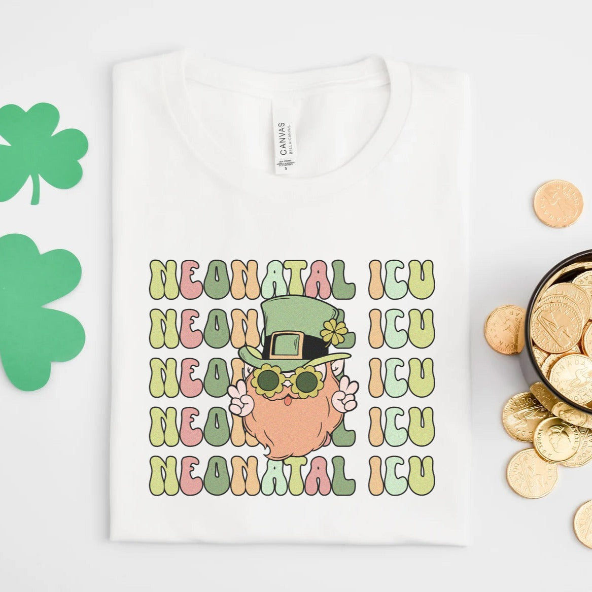 Retro NICU Leprechaun T-Shirt