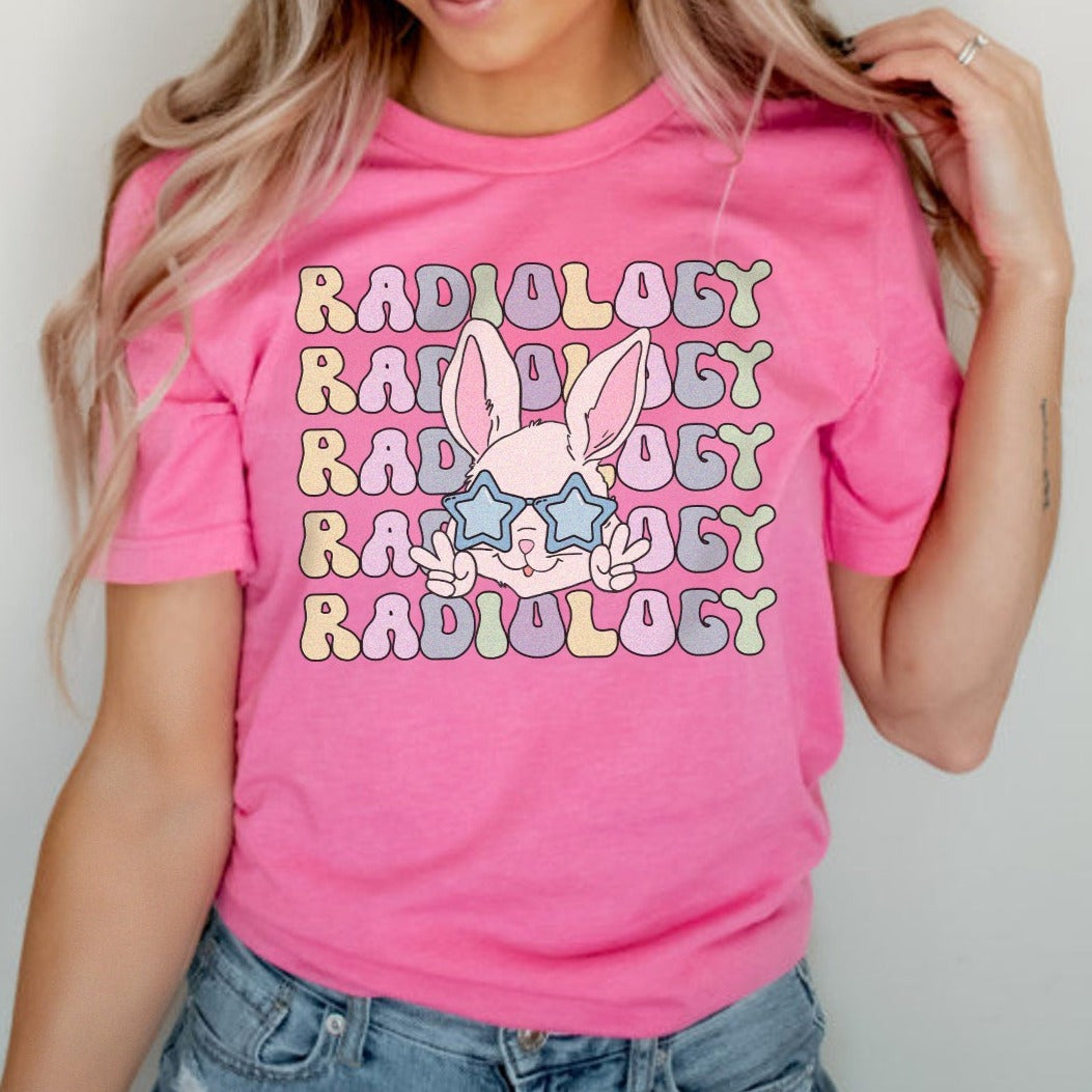 Retro Radiology Easter Bunny T-shirt