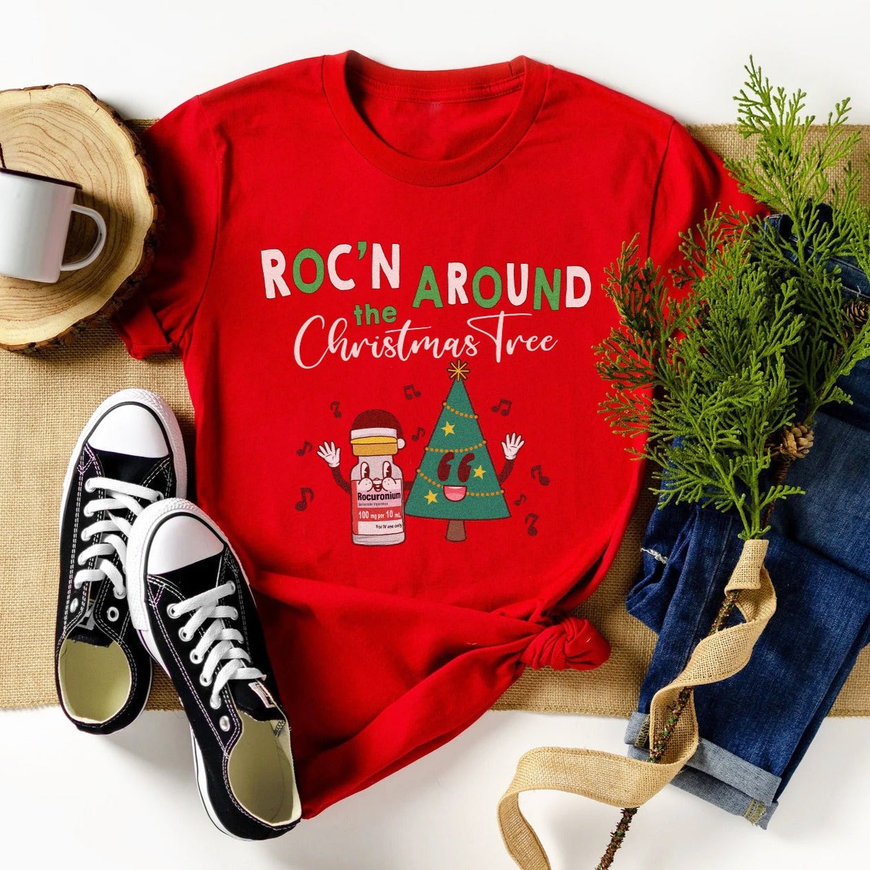 Retro Roc'n Around the Christmas Tree T-Shirt