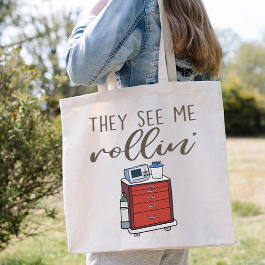 See Me Rollin' Crash Cart Tote Bag